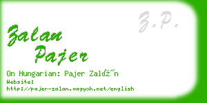 zalan pajer business card